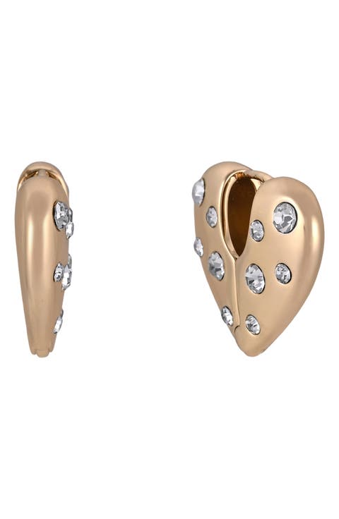 Heart Huggie Hoop Earrings