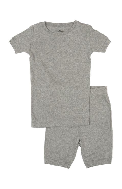 Kids Short Sleeve Cotton Solid Matching Family Pajamas (Toddler, Little Kid & Big Kid)