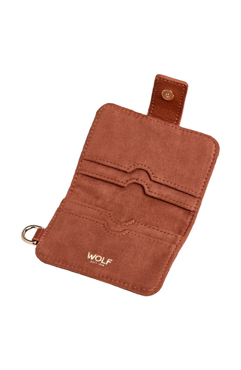 WOLF Mimi Swirl Card Case, Alternate, color, Nutshell Brown