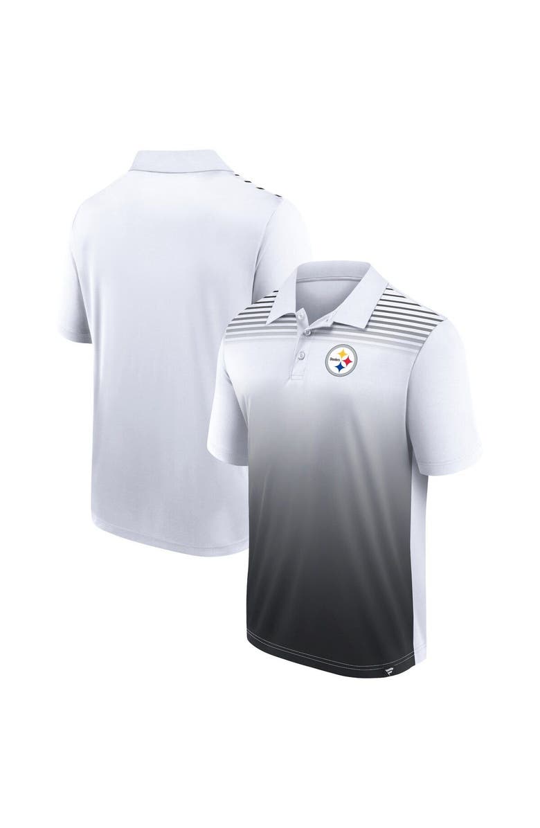 FANATICS Men's Fanatics Branded White/Black Pittsburgh Steelers Sandlot Game Polo, Main, color, 