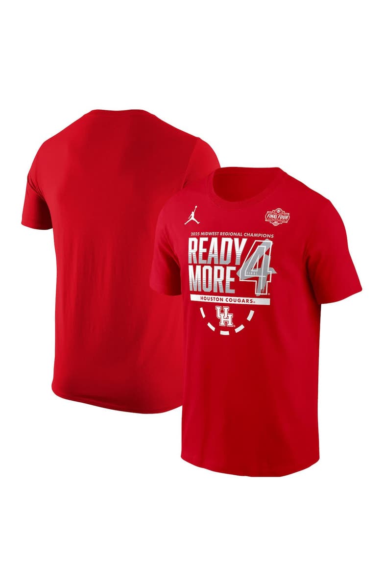 Jordan Brand Men's Jordan Brand Red Houston Cougars 2025 NCAA Men's Basketball Tournament March Madness Final Four Regional Champions Locker Room T-Shirt, Main, color, Red