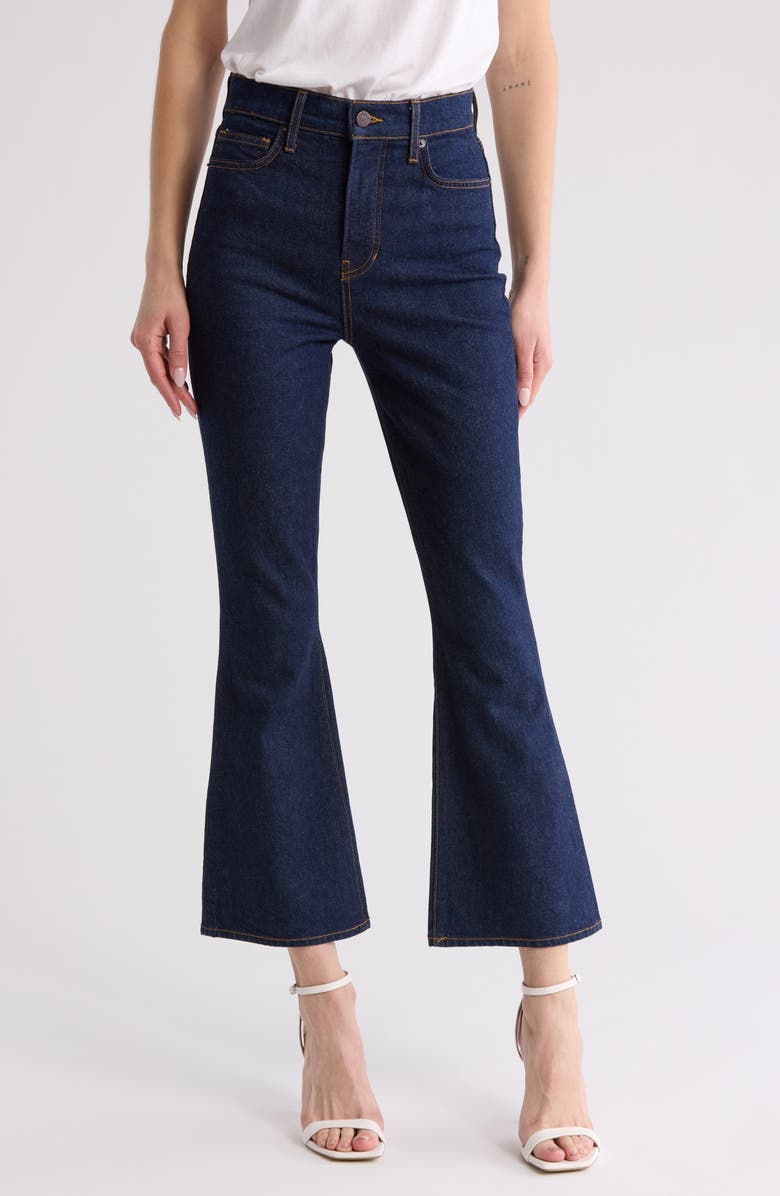 Veronica Beard Carson High Waist Ankle Flare Leg Jeans, Main, color, Indigo Rinse