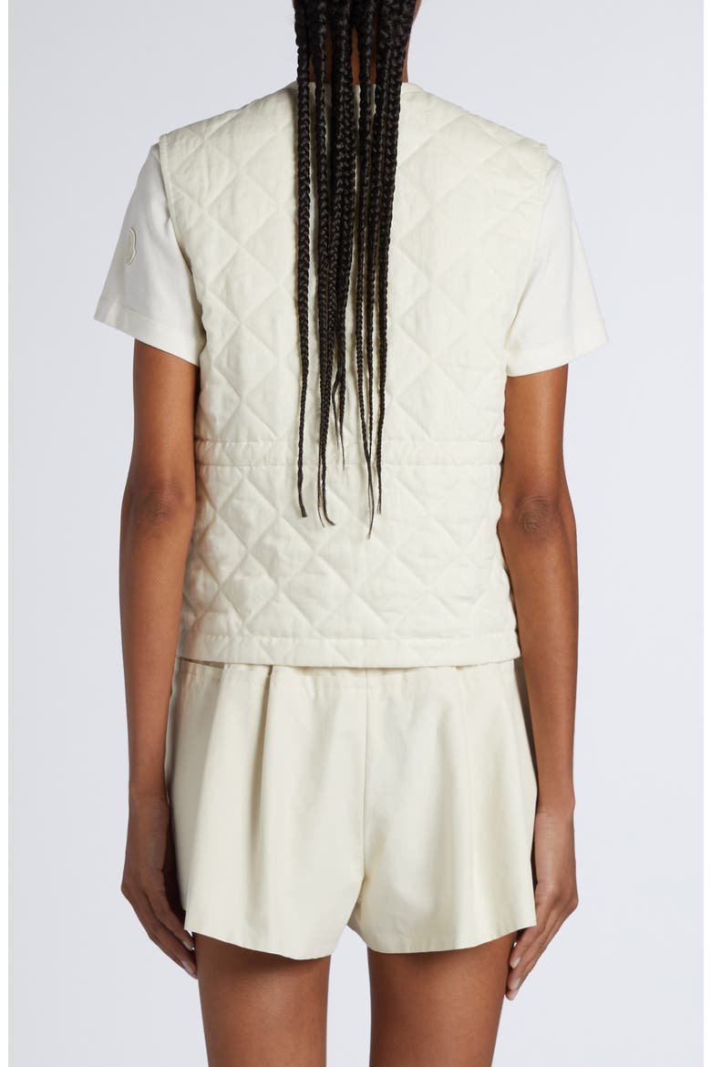 Vigny Diamond Quilted Vest, Alternate, color, WHITE