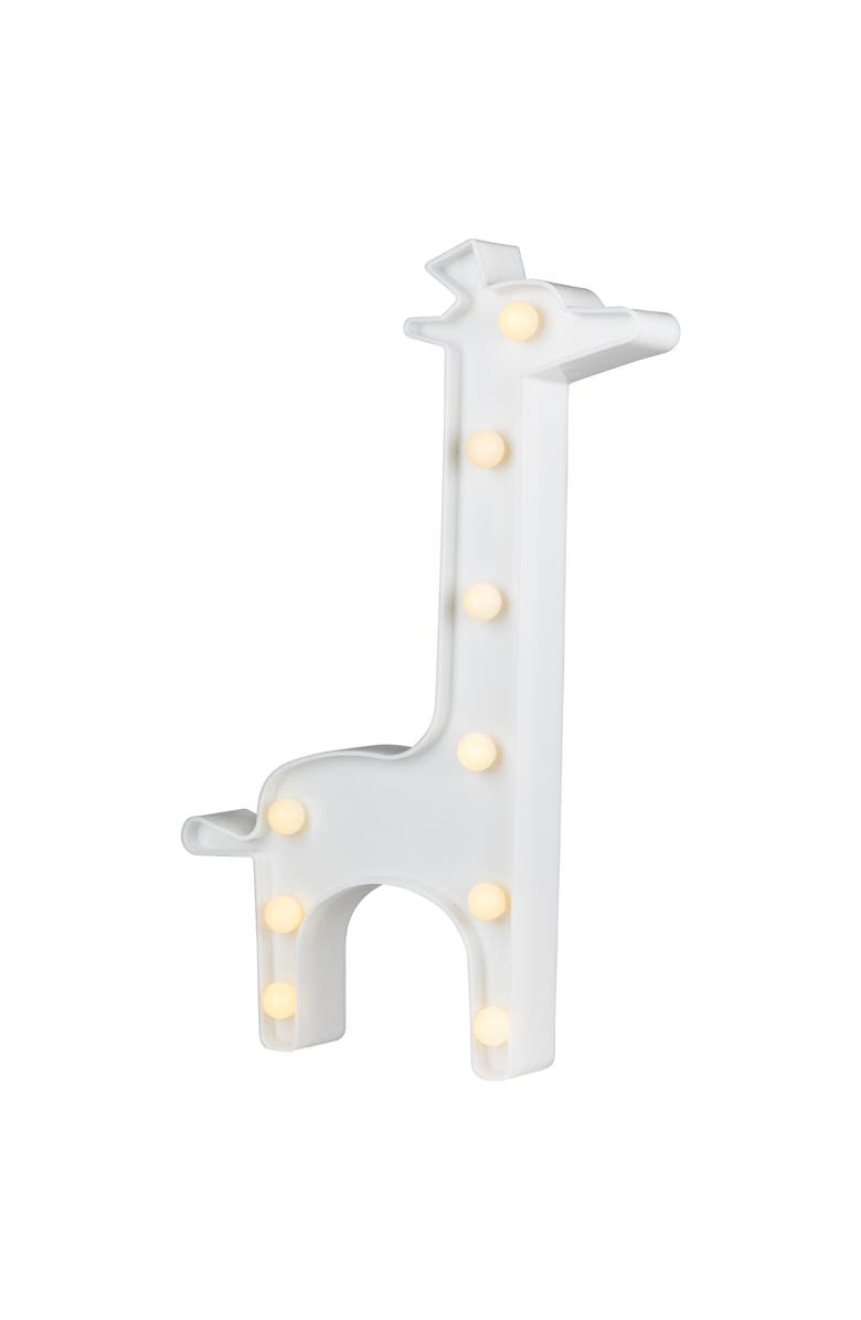 Northlight LED Lighted Giraffe Marquee Wall Art - 11.5" - White, Alternate, color, White