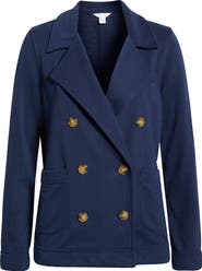 Caslon® Double Breasted Knit Blazer