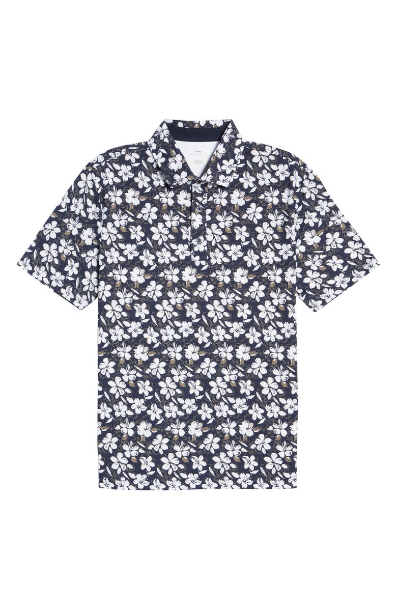 Brax Pico Floral Polo, Alternate, color, Ocean