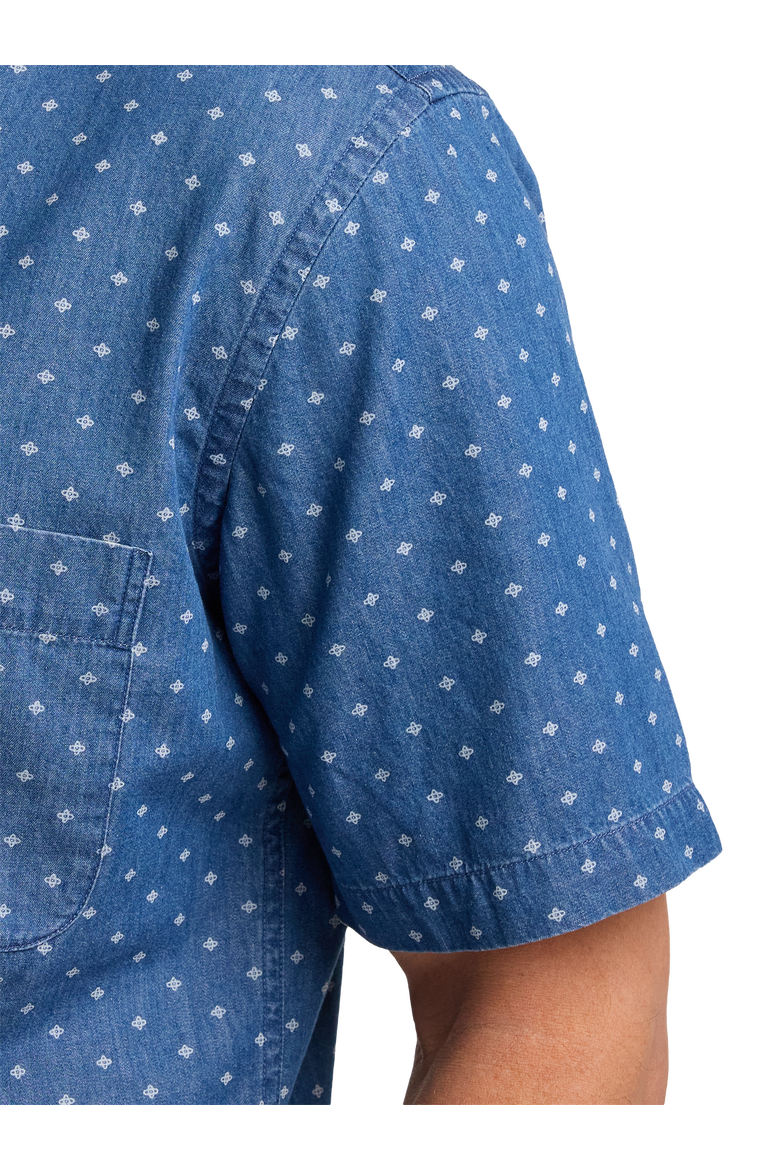 Slim Fit Cotton Denim Casual Shirt, Alternate, color, Navy