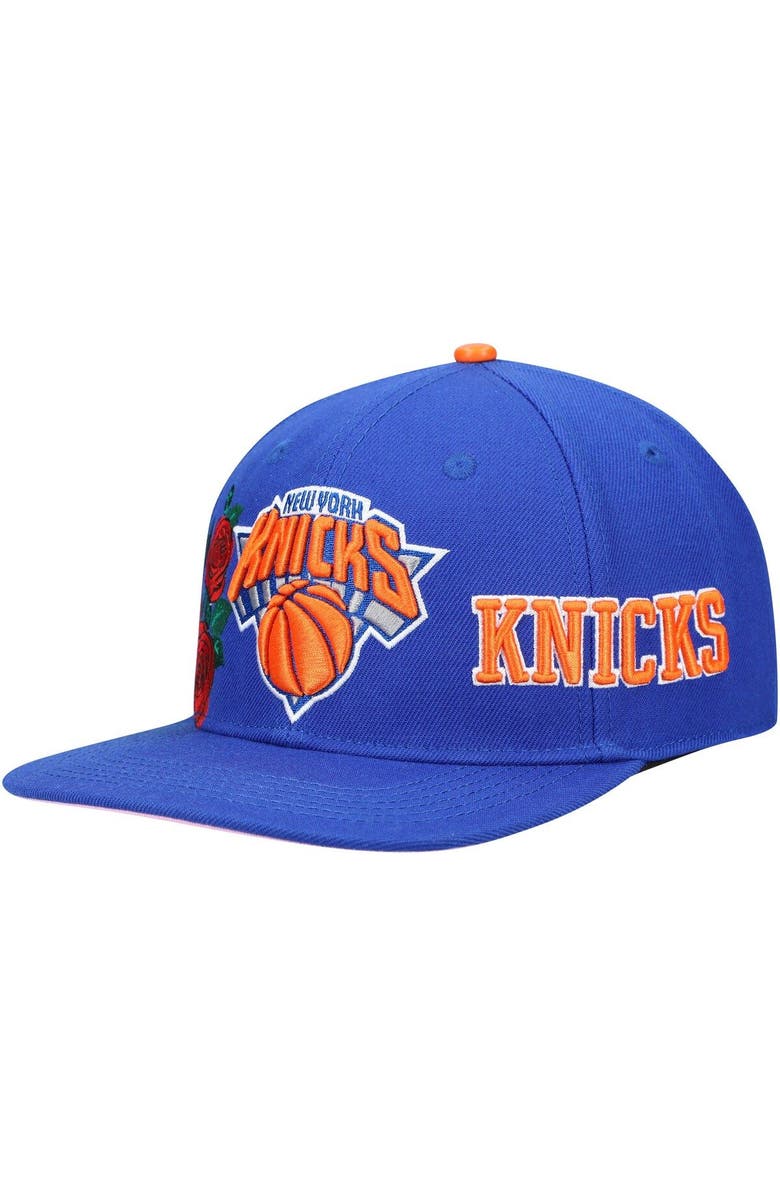 PRO STANDARD Men's Pro Standard Blue New York Knicks Roses Snapback Hat, Main, color, 
