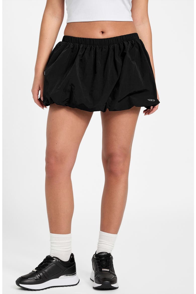 Nina Balloon Hem Miniskort, Alternate, color, JET BLACK