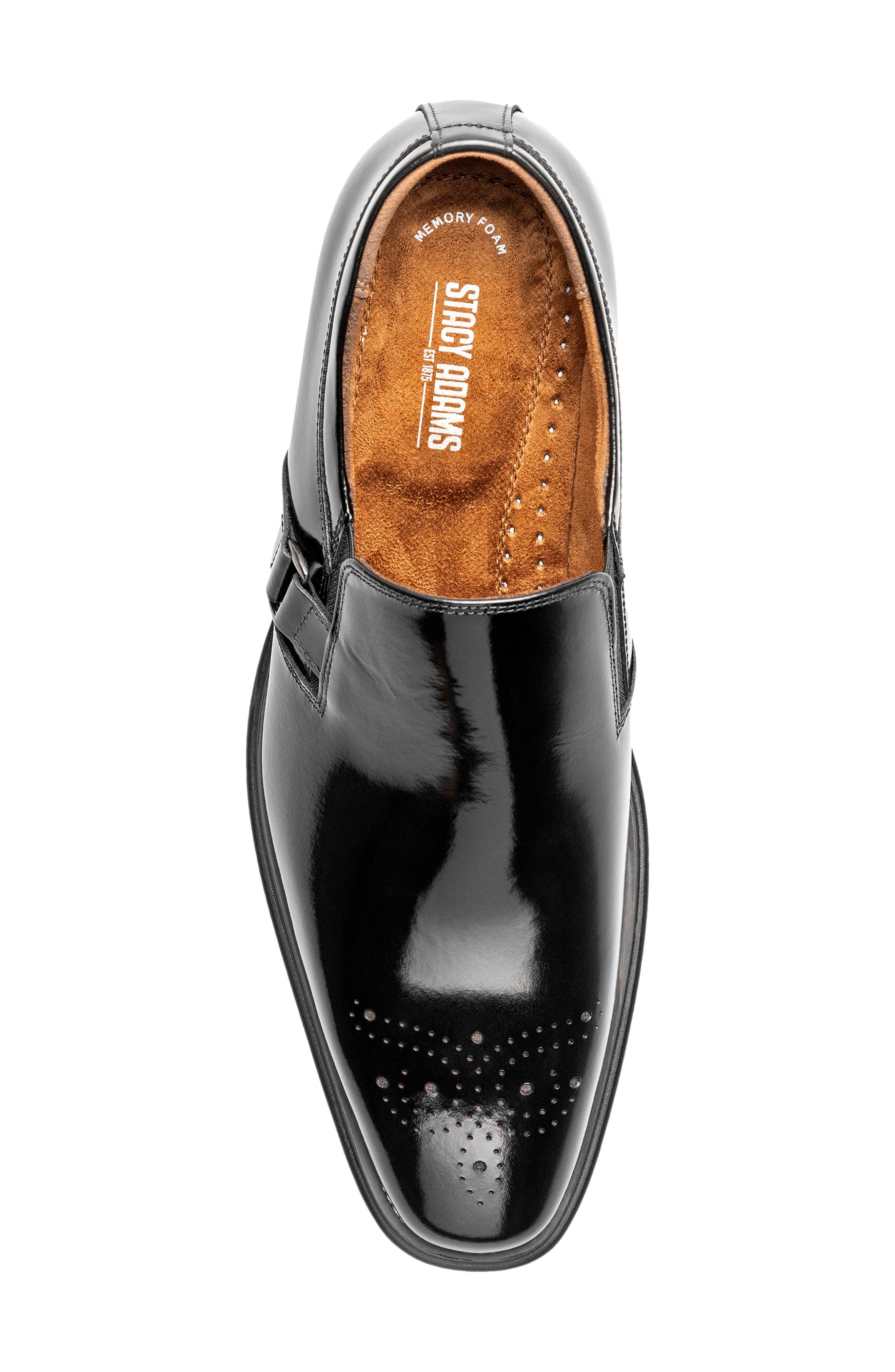 Alistair Leather Plain Toe Slip-On, Alternate, color, BLACK