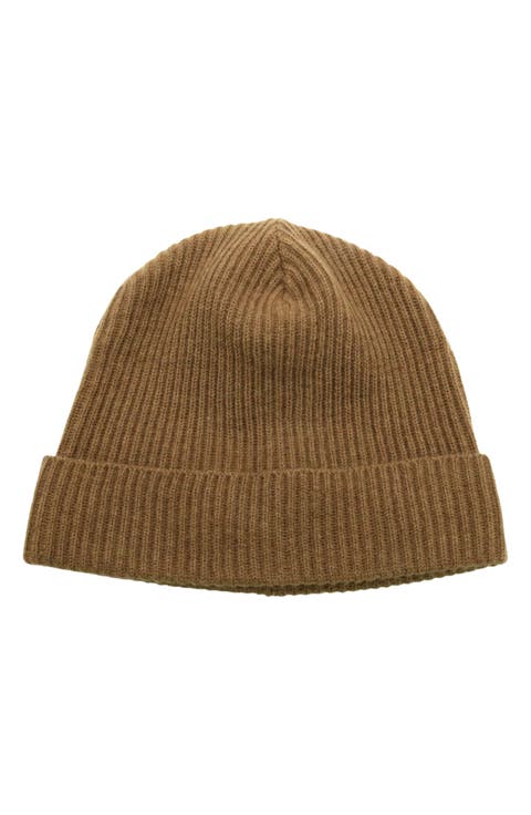Merino Wool Rib Cuff Beanie