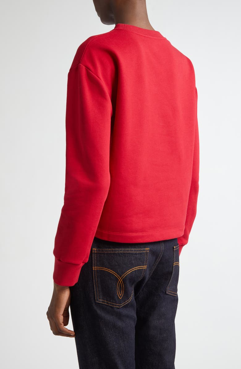 Versace Crystal Embellished Logo Sweatshirt, Alternate, color,