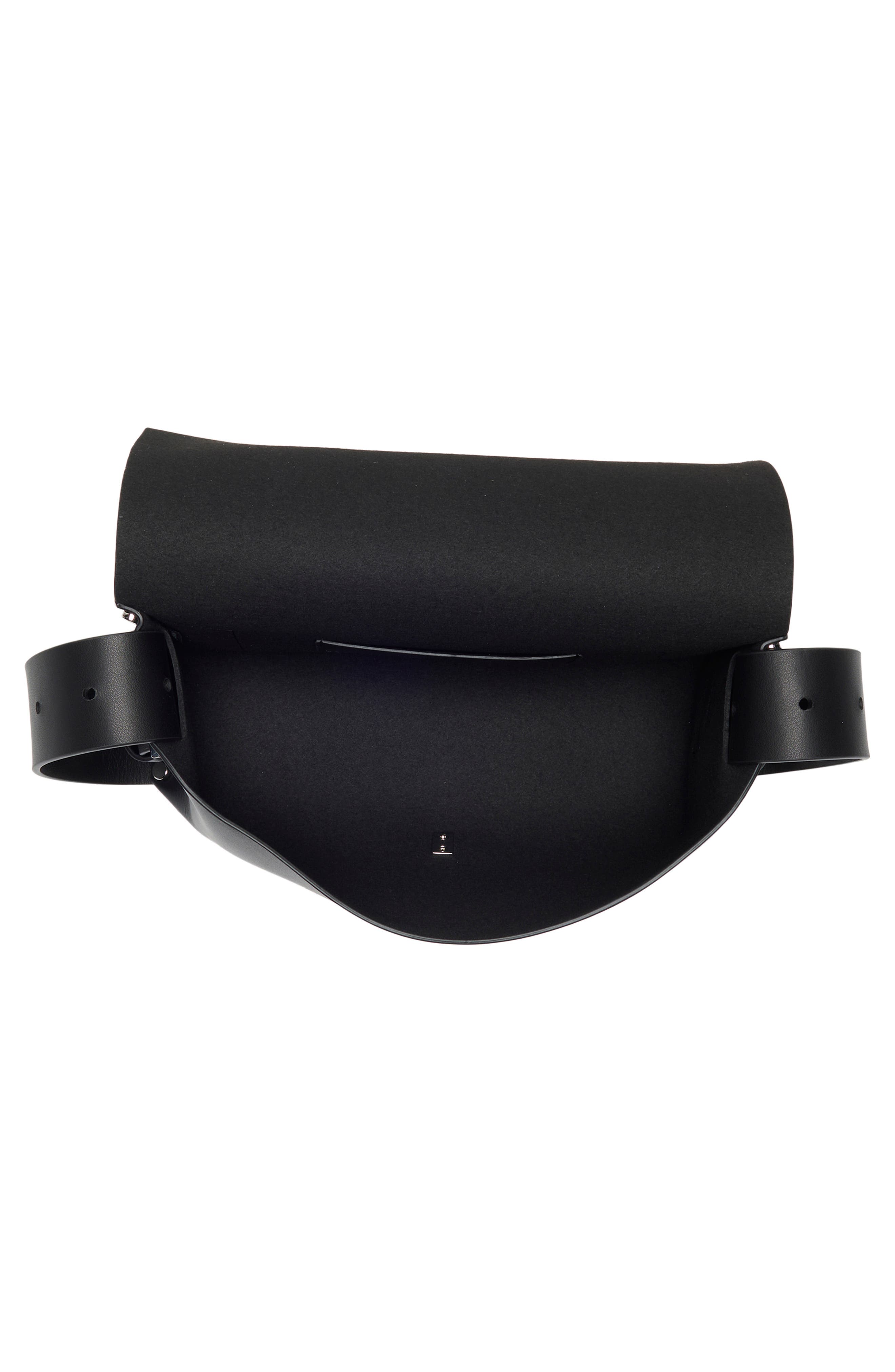 AllSaints Miro Leather Satchel, Alternate, color, Black