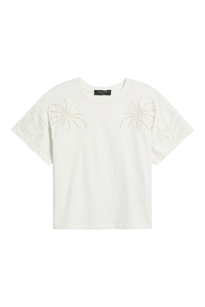 Floral Cutout T-Shirt, Alternate, color, WHITE