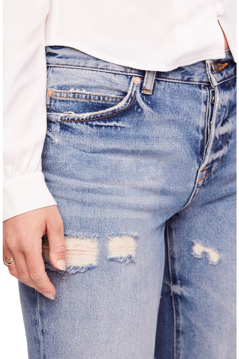 We the Free by Free People Ripped Crop Boyfriend Jeans, Alternate, color, BLUE