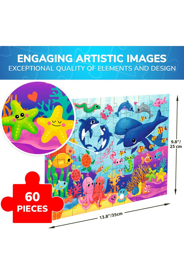 60-Piece Kids Jigsaw Puzzle - Animal and Fantasy, Alternate, color, Ocean