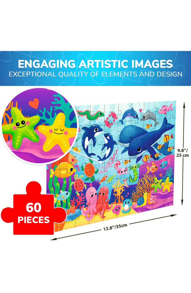Quokka 60-Piece Jigsaw Puzzle for Kids - Animal and Fantasy, Alternate, color, Ocean