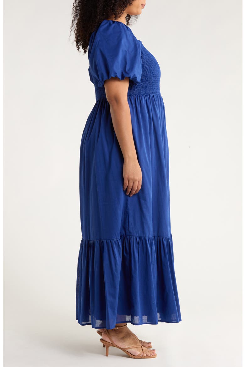 Bluebell Smocked Cotton Maxi Dress, Alternate, color, NAVY