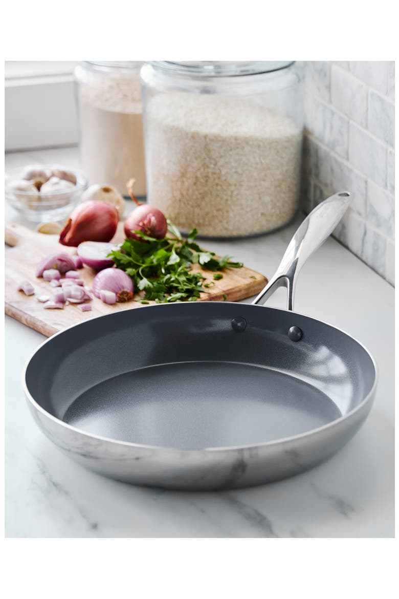 Valencia Stainless Steel Nonstick Fry Pan, Alternate, color, STAINLESS STEEL