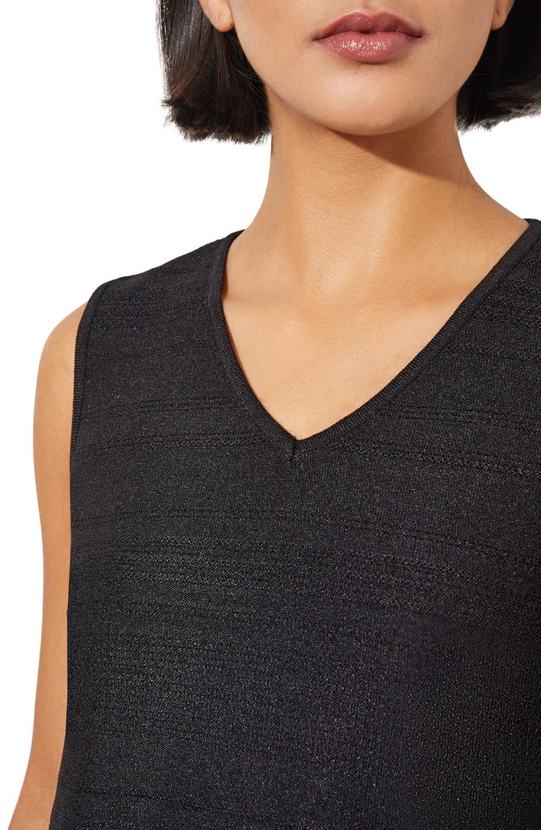 Ming Wang Textured V-Neck Knit Tank, Alternate, color, 