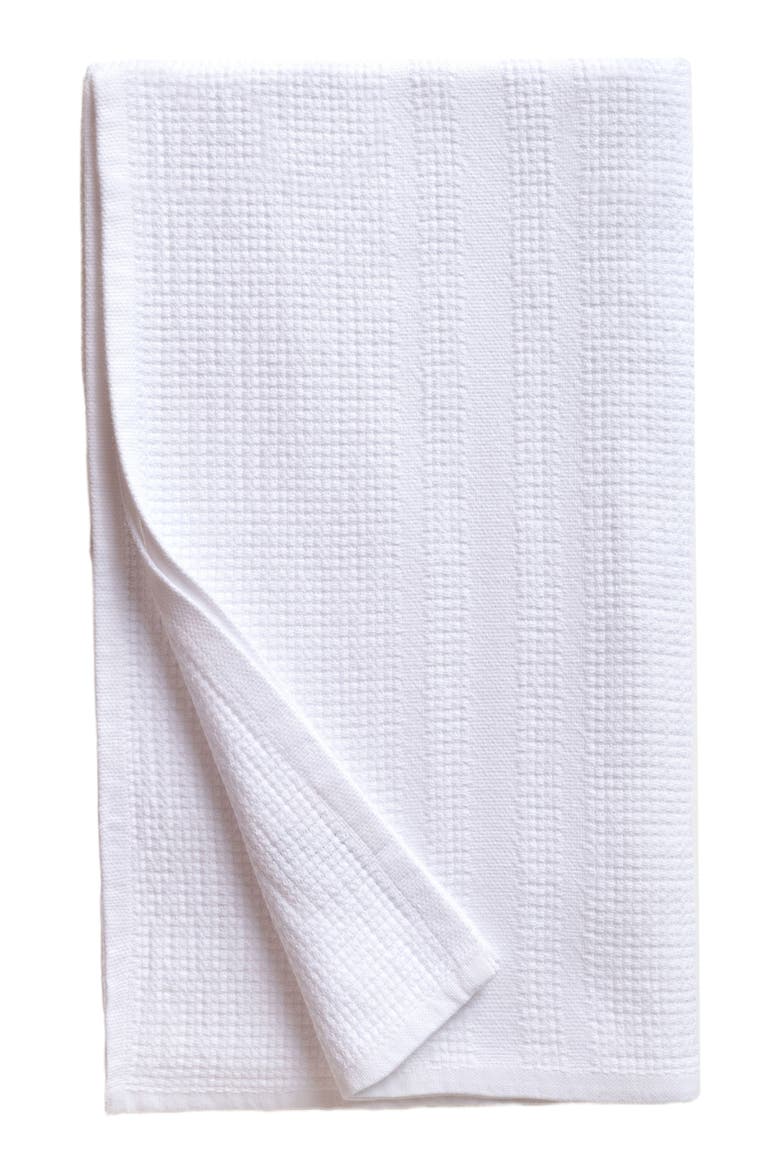 Organic Block Rib Bath Towel, Main, color, White