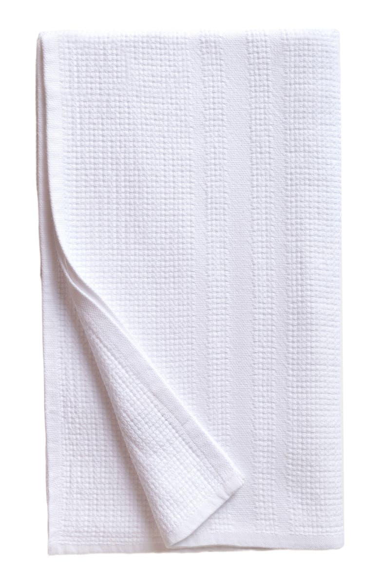 Mungo Organic Block Rib Bath Towel, Main, color, White