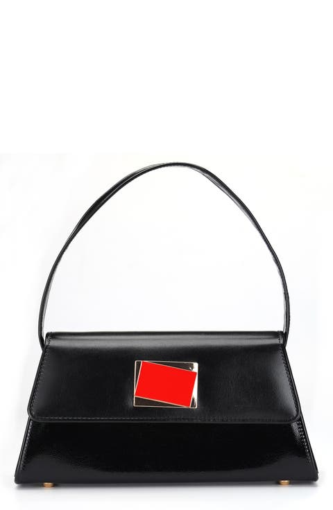Patent Faux Leather Handbag
