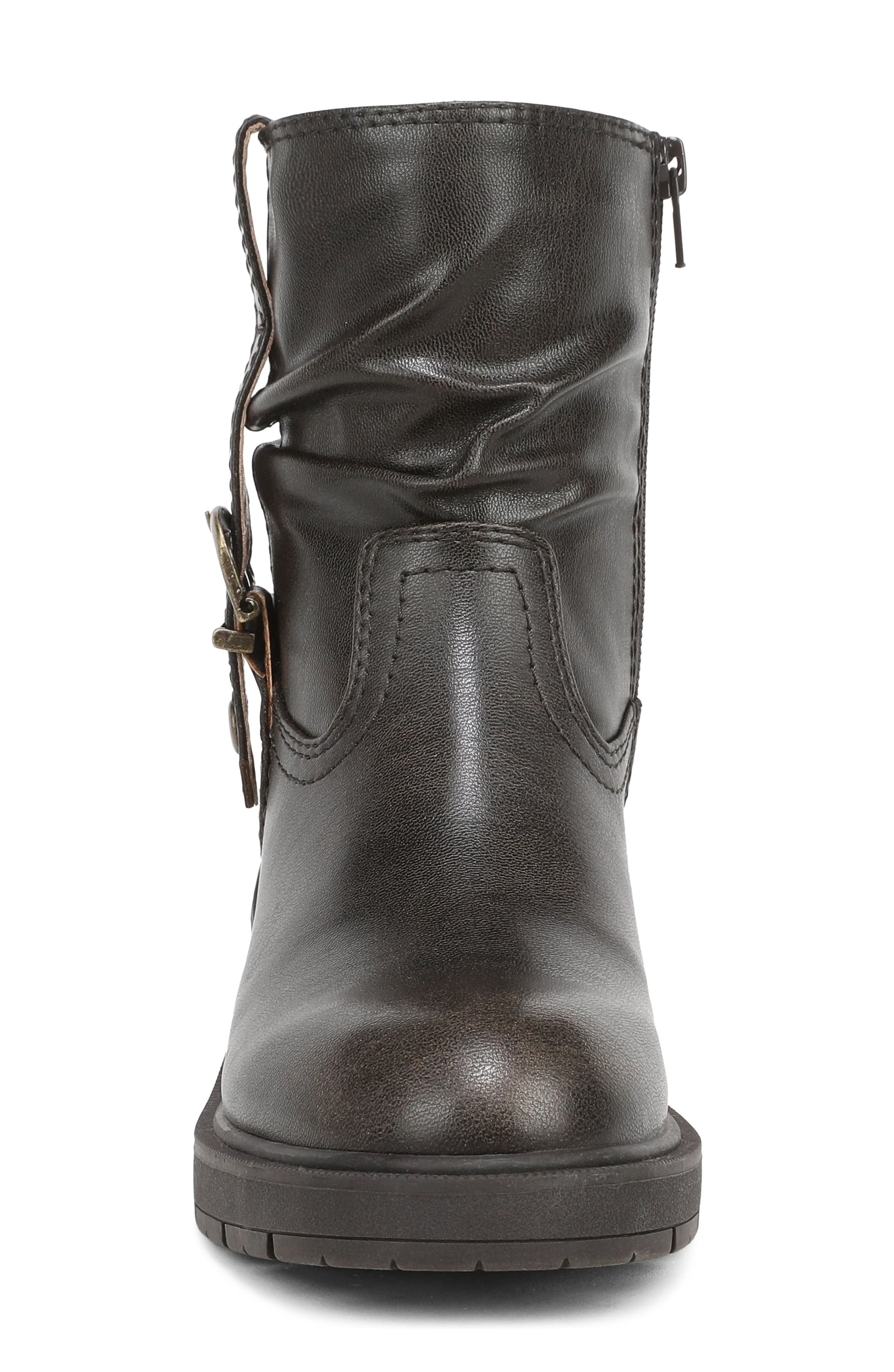 Finley Faux Leather Bootie, Alternate, color, CHOCOLATE FAUX LEATHER