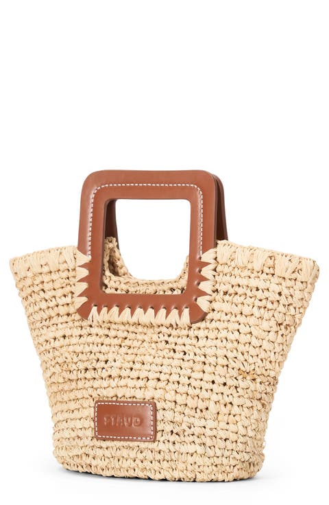 Shirley Raffia Mini Bucket Bag