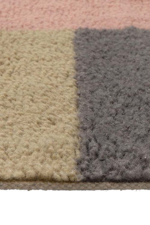 Lorena Canals Wool Rug Chroma Dusty Pink In Green