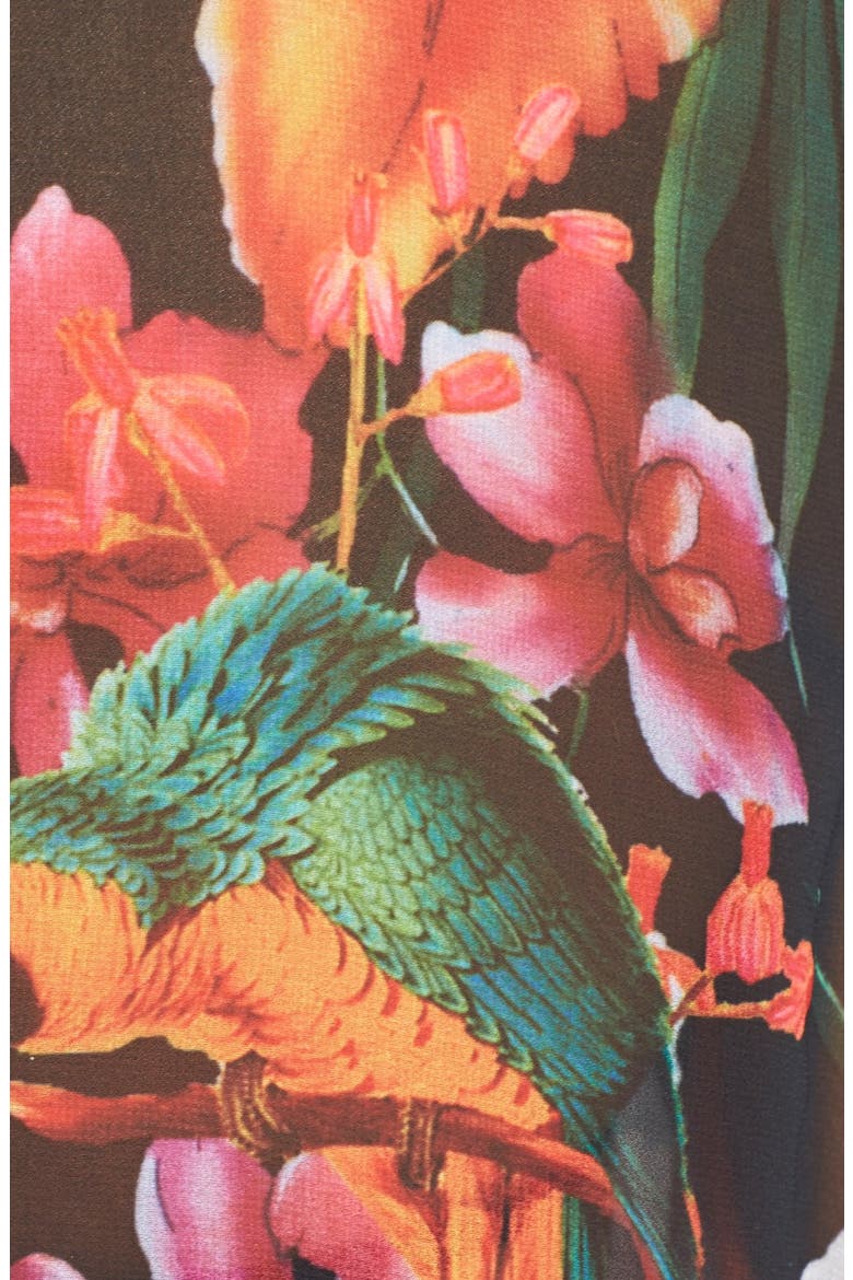 'Tropical Toucan' Cover-Up Tunic, Alternate, color, BLACK