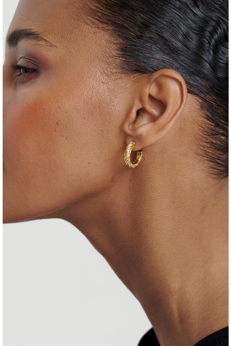 Melanie Twisted Hoop Earrings, Alternate, color, GOLD TONE