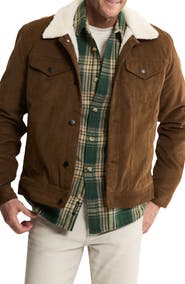 JACHS Faux Shearling Lined Trucker Jacket
