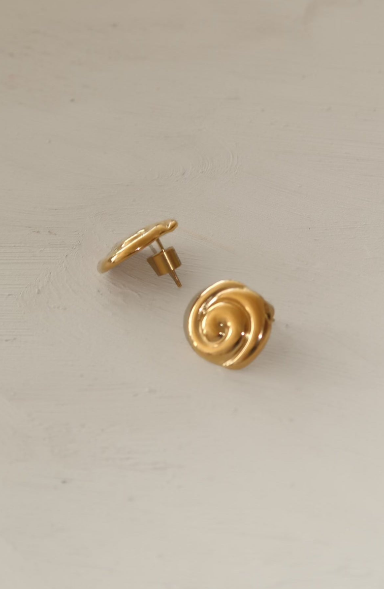 Joiana Jewelry Mini Billow Earrings, Alternate, color, Gold