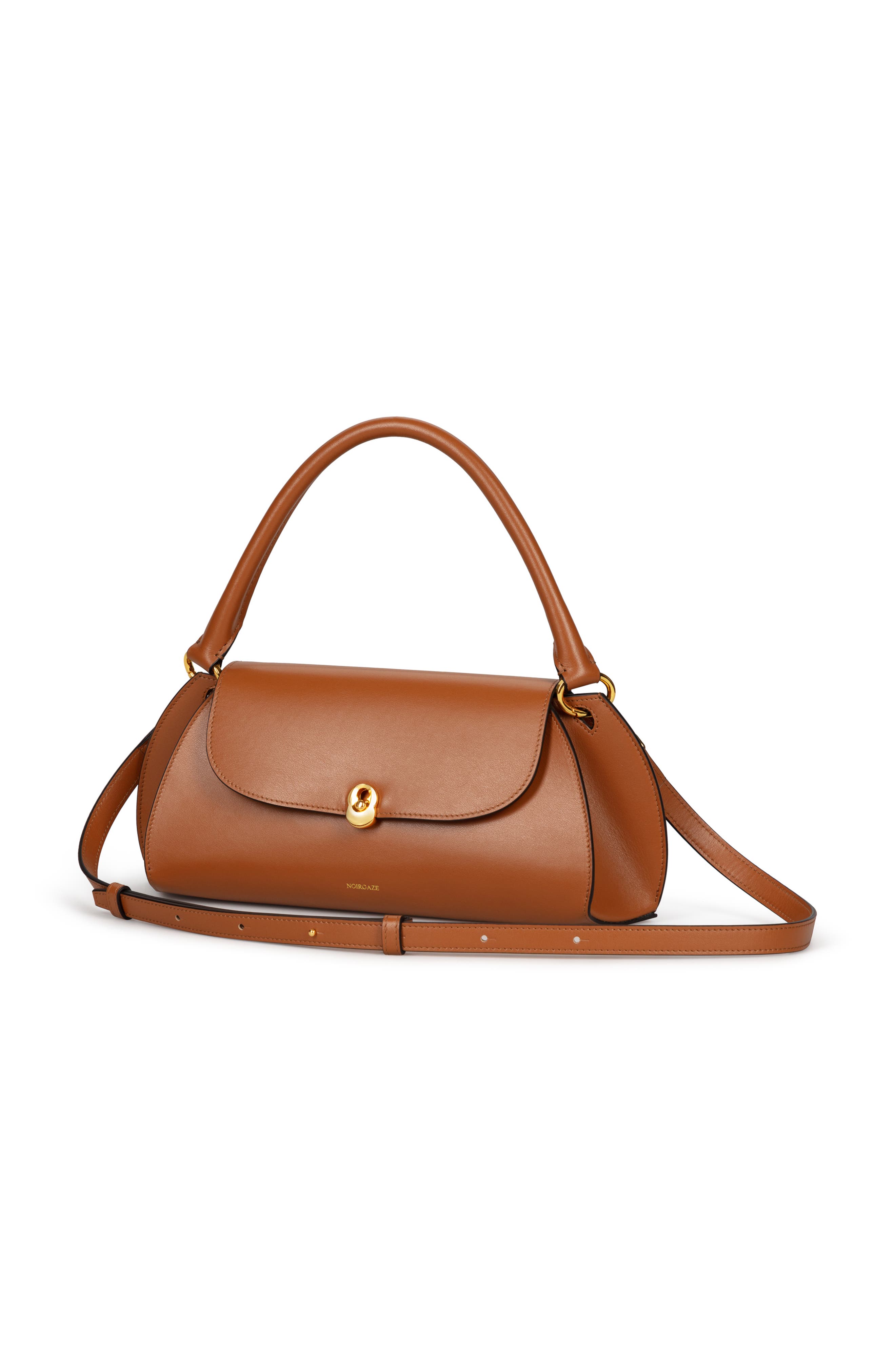 NOIRGAZE Scallop Calf Leather Bag, Alternate, color, Tan