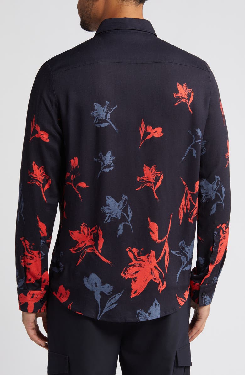 HUGO Emero Straight Fit Floral Button-Up Shirt, Alternate, color, 