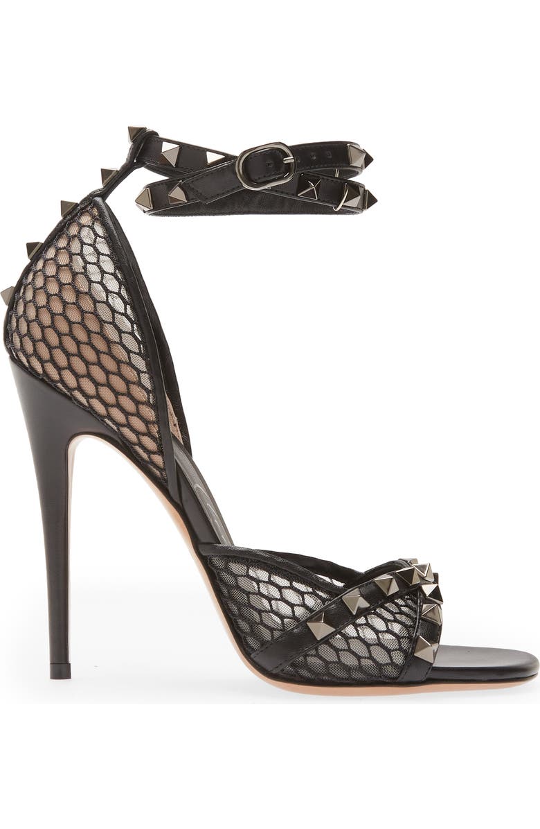 Valentino Garavani Alcove Fishnet Sandal, Alternate, color,