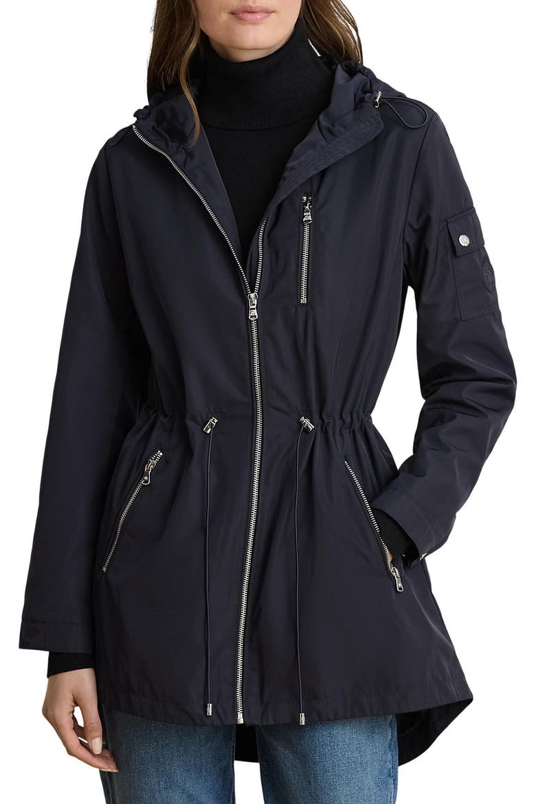 Hooded Zip Anorak, Main, color, NAVY