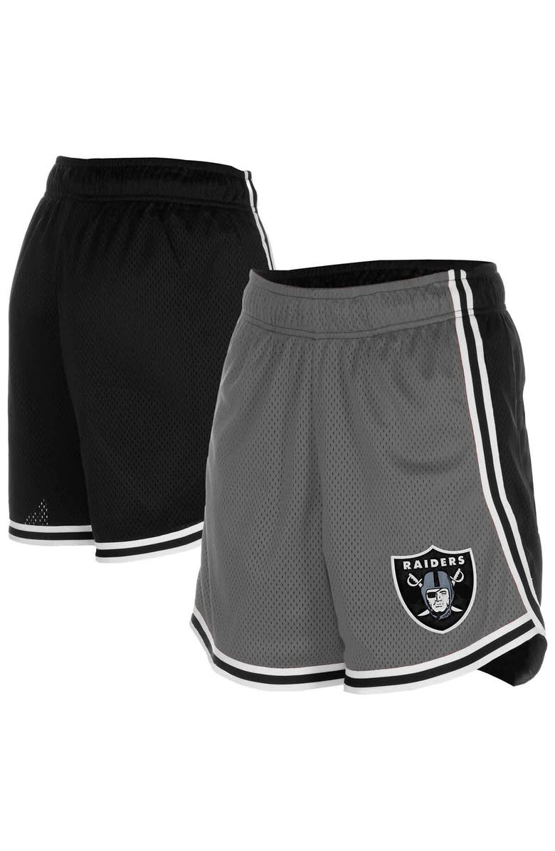 New Era Women's New Era Silver/Black Las Vegas Raiders Sport Classics Mesh Shorts, Main, color, Silver