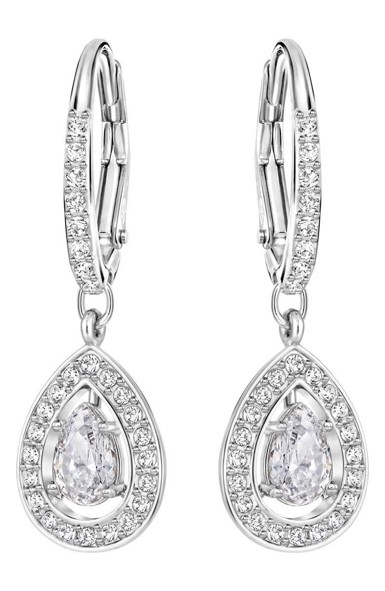 Swarovski Attract Crystal Pear Drop Earrings, Main, color, 