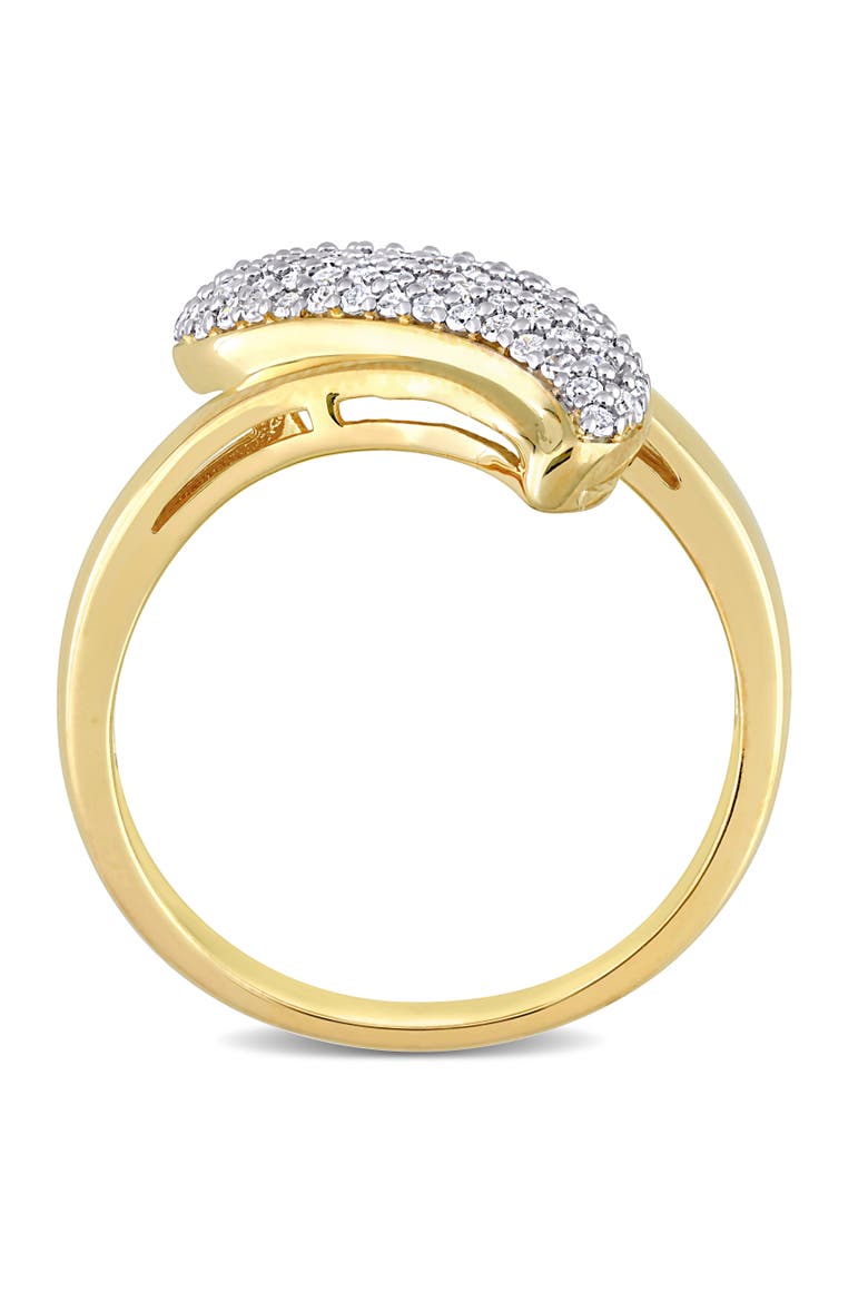 Diamond Swirl Ring Yellow-Plated Silver, Alternate, color, Yellow-Plated Sterling Silver
