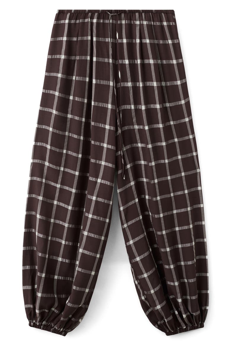 Drawstring Balloon Pants, Alternate, color, BURGUNDY