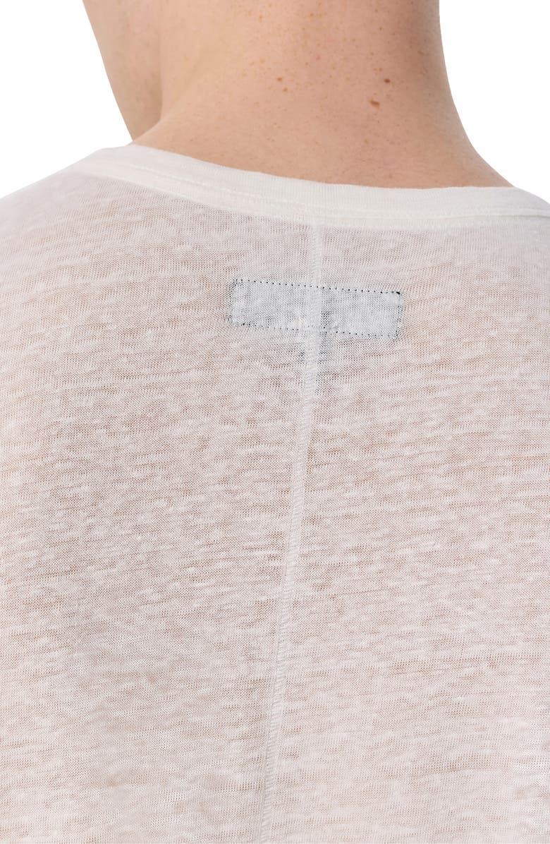 rag & bone Classic Linen T-Shirt, Alternate, color, Chalk