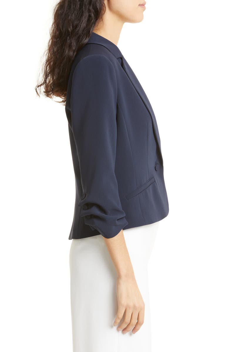 Cinq à Sept Le Petit Khloe Crop Blazer, Alternate, color, Navy