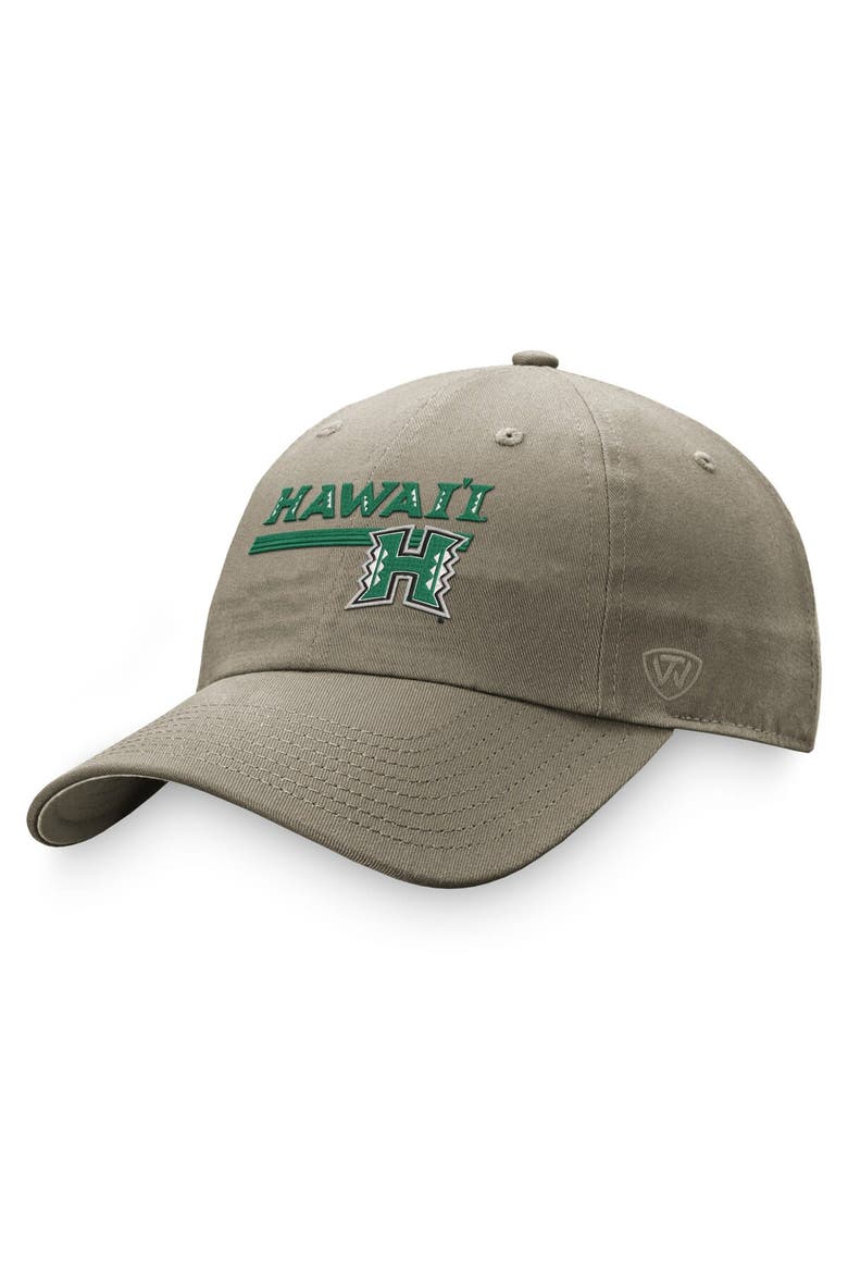 Men's Top of the World Khaki Hawaii Warriors Slice Adjustable Hat, Main, color, Khaki