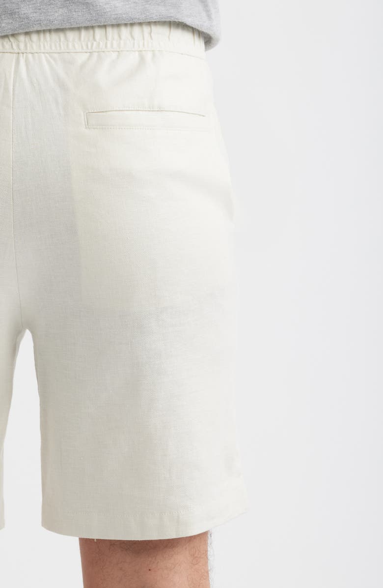 Bugatchi Aerolinen Linen Blend Shorts, Alternate, color, Ivory