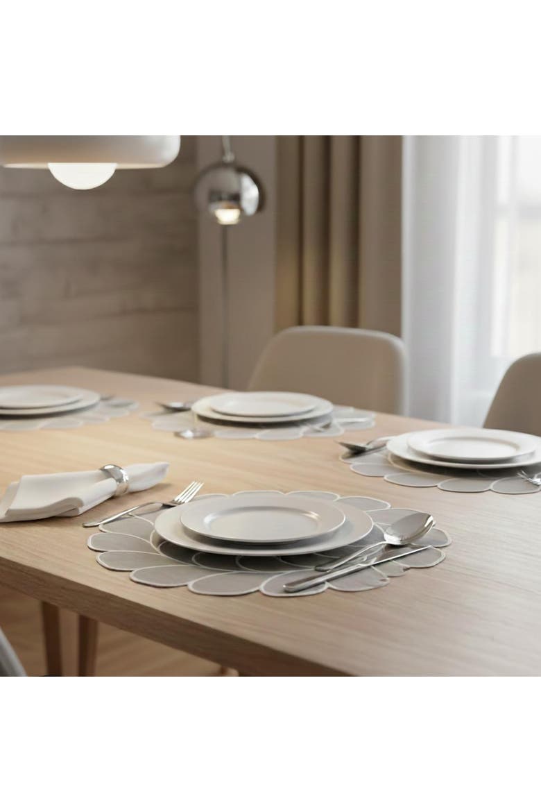 Flowerburst Placemat, Alternate, color, Off White