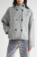 Eleventy Double Breasted Faux Shearling Jacket