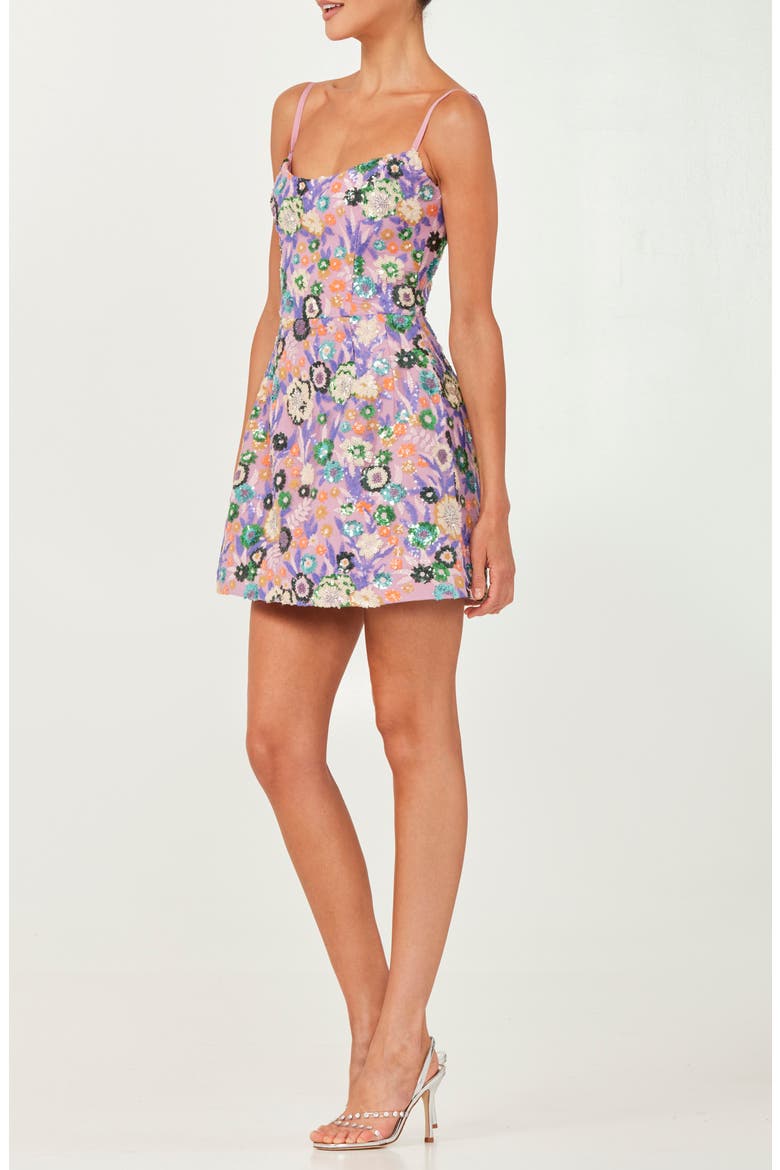 Cora Embellished Minidress, Alternate, color, LAVENDER