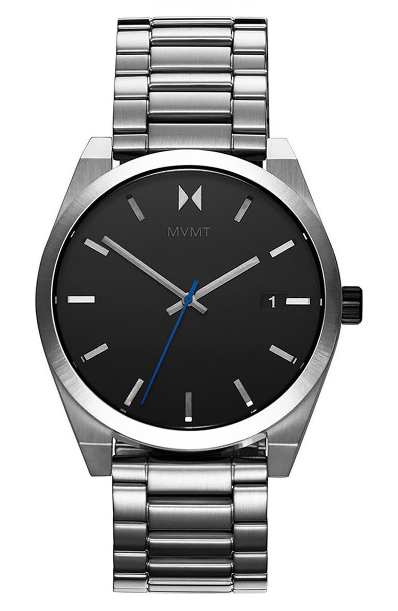 MVMT Element Quartz Bracelet Watch, 43mm, Main, color, Black